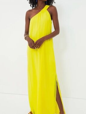 NWT Tuckernuck Yellow One-Shoulder Maxi Dress